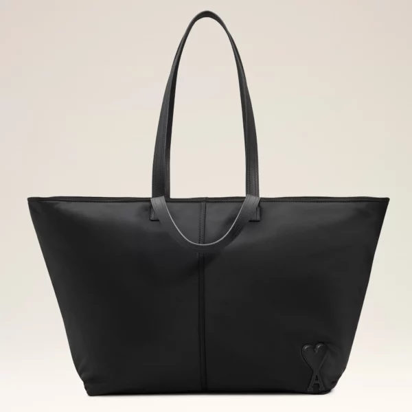 CABAS NOIR MARCEL EN NYLON OUATINÉ