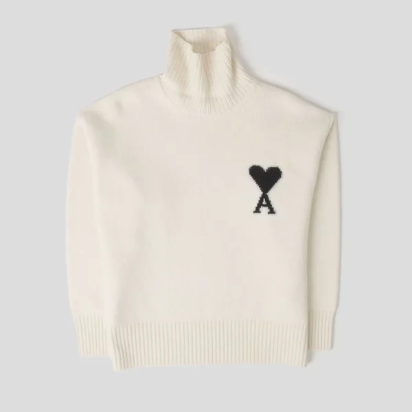 PULL COL CHEMINÉE AMI DE COEUR NOIR