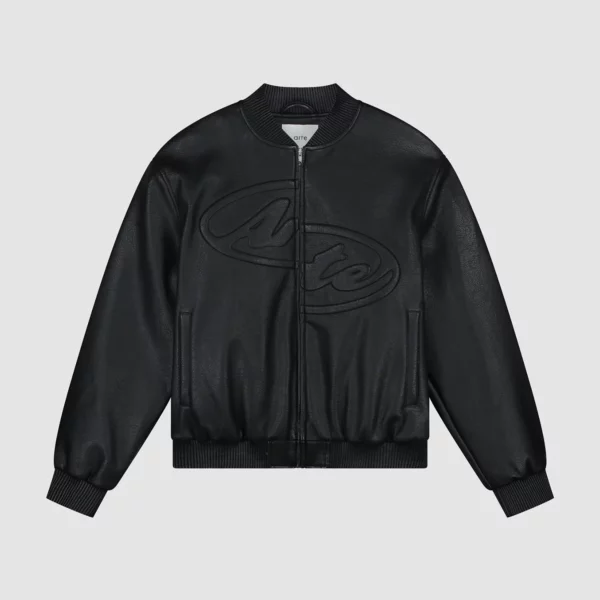 HALF LOGO LEATHER JACKET